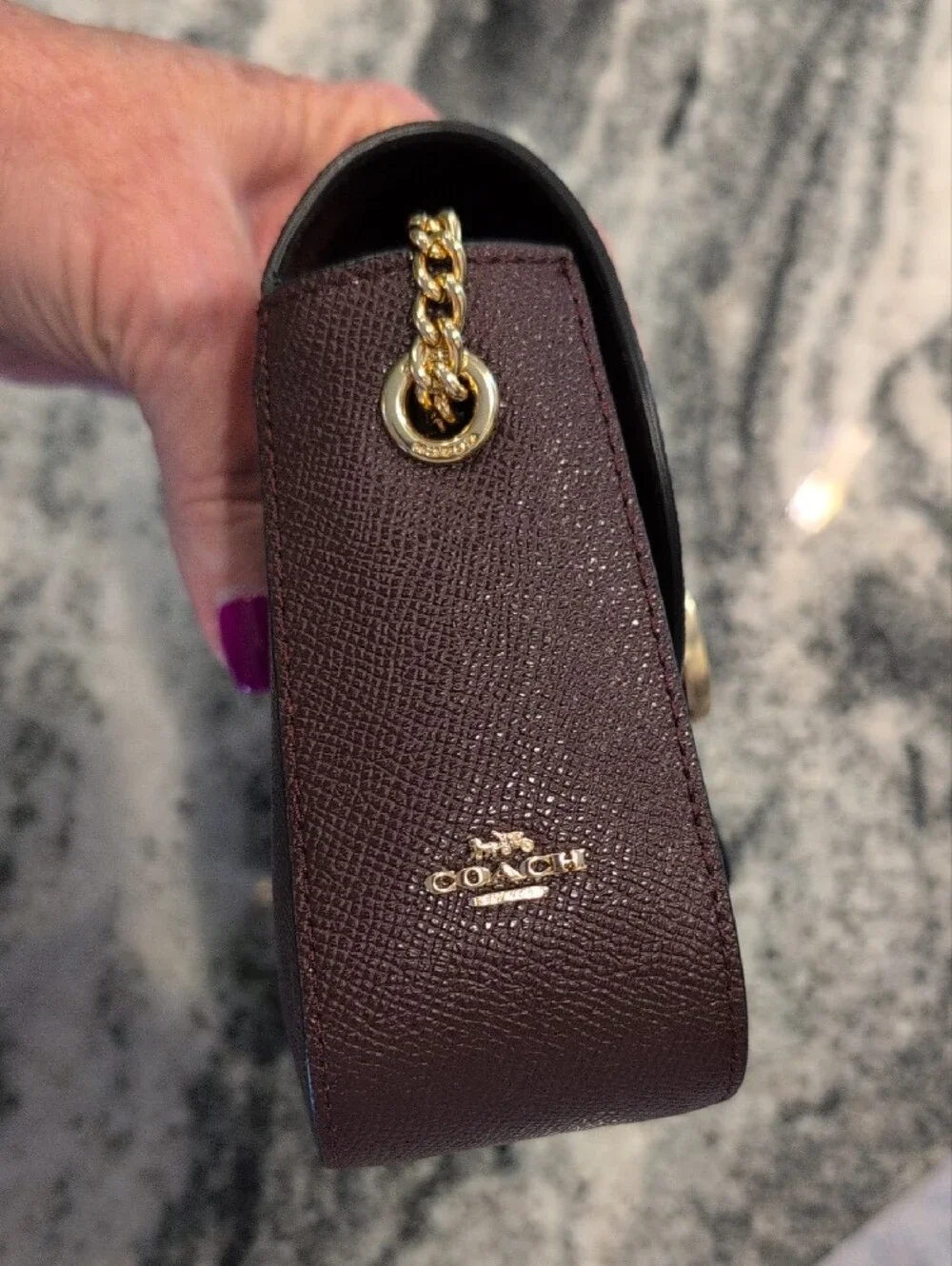 Coach Gemma Two-Toned Shoulder Crossbody Bag with Crystal Butterfly Buckle